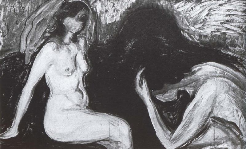 Woman and man, Edvard Munch